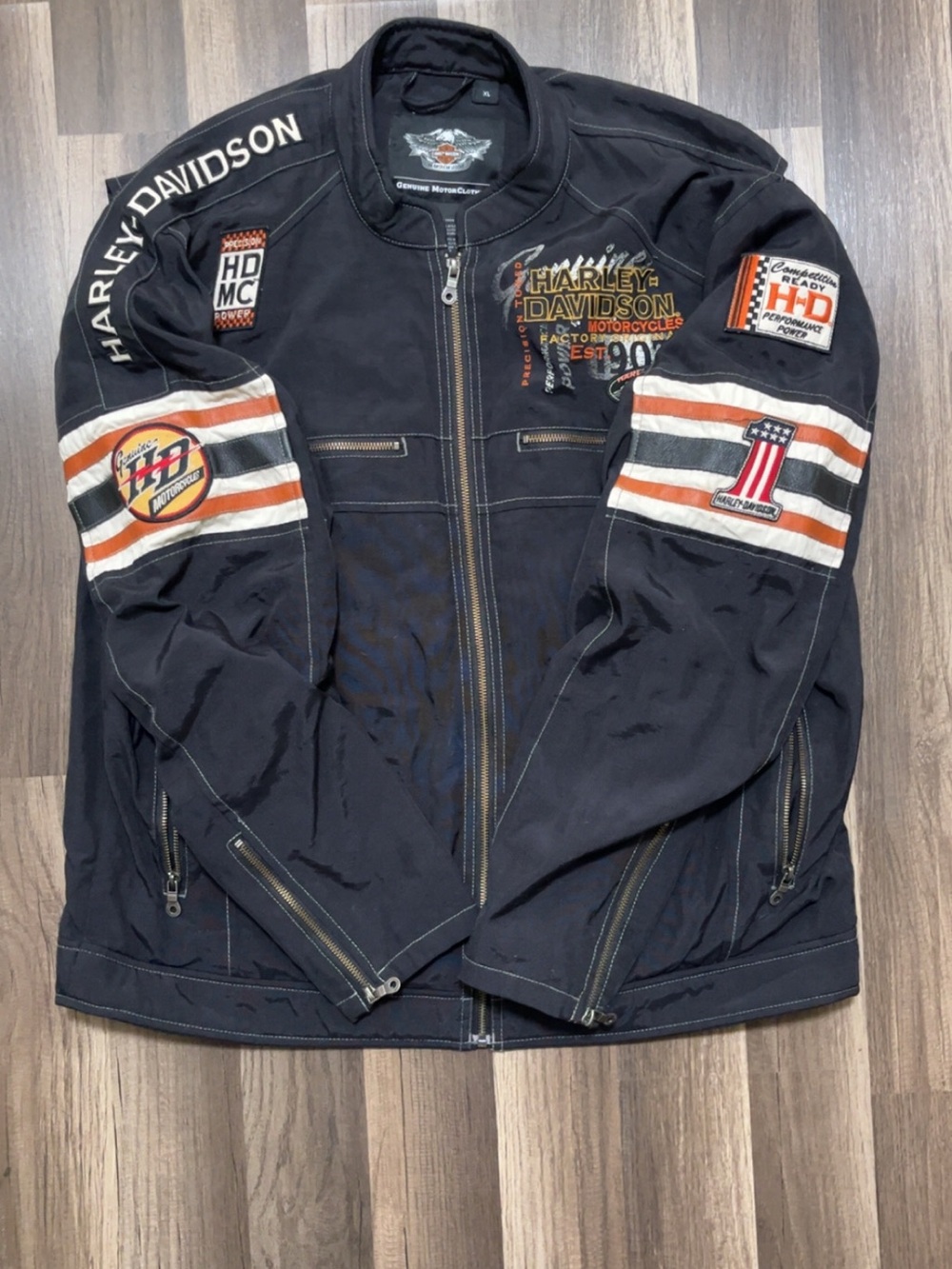 HARLEY-DAVIDSON Smokin Outerwear Motorcycle Jacket Mens XL Black